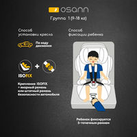 Детское автокресло Osann FLUX ISOFIX, гр. 1/2/3 (9-36 кг)
