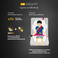 Детское автокресло Osann FLUX ISOFIX, гр. 1/2/3 (9-36 кг)