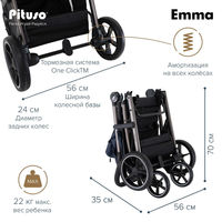 Прогулочная коляска Pituso Emma/PU