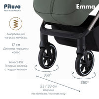 Прогулочная коляска Pituso Emma/PU