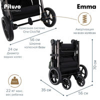 Прогулочная коляска Pituso Emma/PU