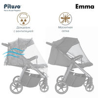 Прогулочная коляска Pituso Emma/PU