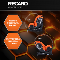Автокресло Recaro Xenon 1 Kid, гр. 0/1/2 (0-25 кг)