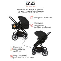 Коляска - трансформер 3 в 1 Izzi