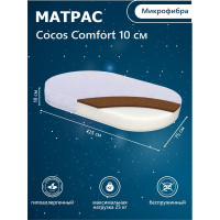 Матрас в кроватку Sweet Baby COCOS Comfort овальный 125X75х10